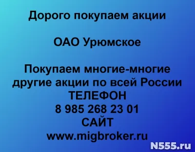 Покупка акций Урюмское
